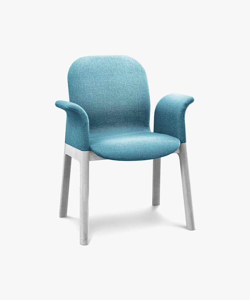 Etana Blue Leather Bed Chair