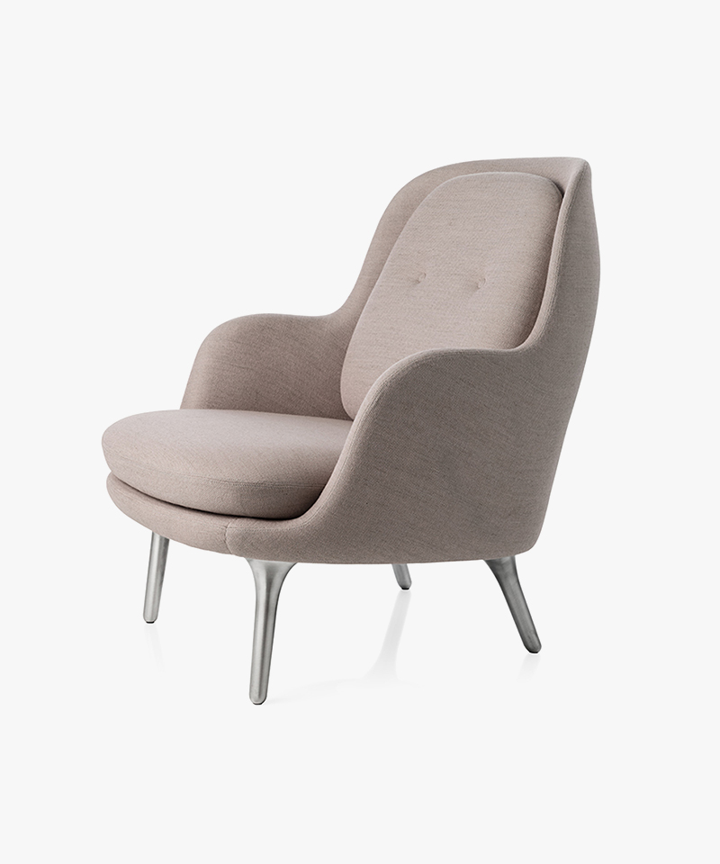 Fitz Channeled Grey Boucle Chair