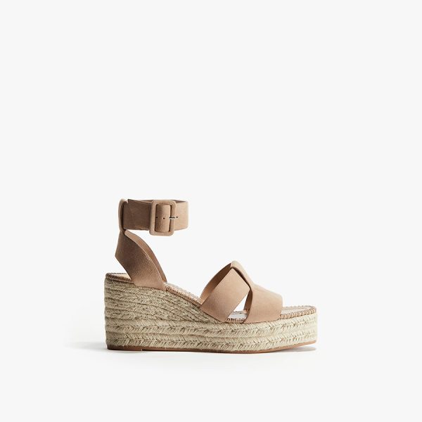 Wedge Heeled Suede Espadrilles
