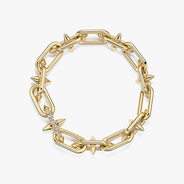 Gold Nail Shaped Bracelet