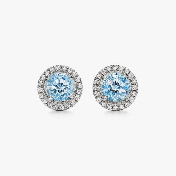 Blue Synthetic Diamond Earrings