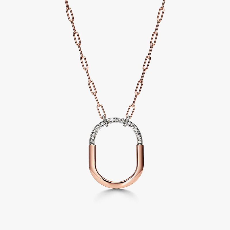 Round Gold Necklace Ruby