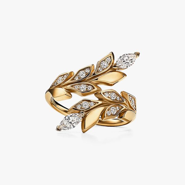 18k Gold Leaf Art Ring