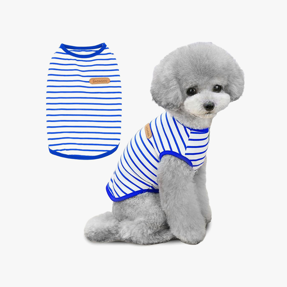 Yoolhamy Pet Dog Striped T-Shirt for Small Dogs