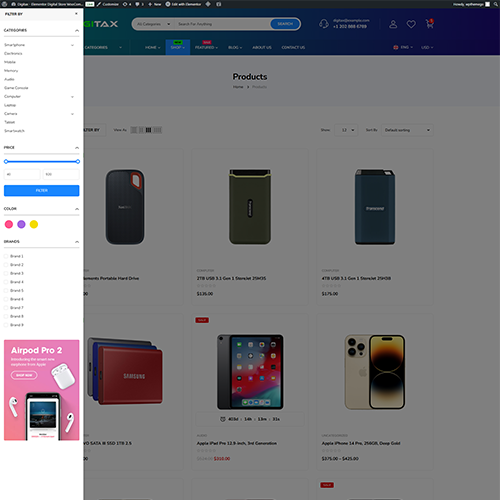 Shop Full Layout Expand Sidebar - DigiTax | Multipurpose Woocommerce Wordpress Theme| WPThemeGo