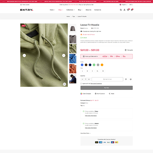 Single Product Thumbnail Right - Entry | Multipurpose Woocommerce Wordpress Theme| WPThemeGo
