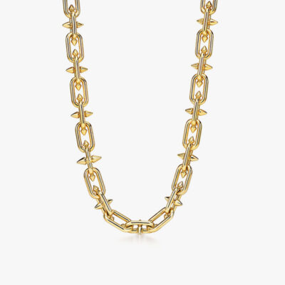18K Gold Spiked Necklace