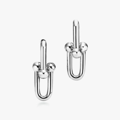 White Gold Round Earrings