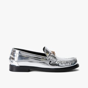 Versace Leather Medusa Loafers