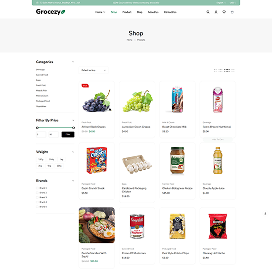 Shop Left Sidebar - GooMart | Grocery Elementor WooCommerce WordPress Theme| WPThemeGo