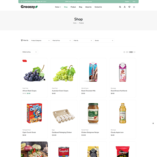 Shop Full Layout - GooMart | Grocery Elementor WooCommerce WordPress Theme| WPThemeGo