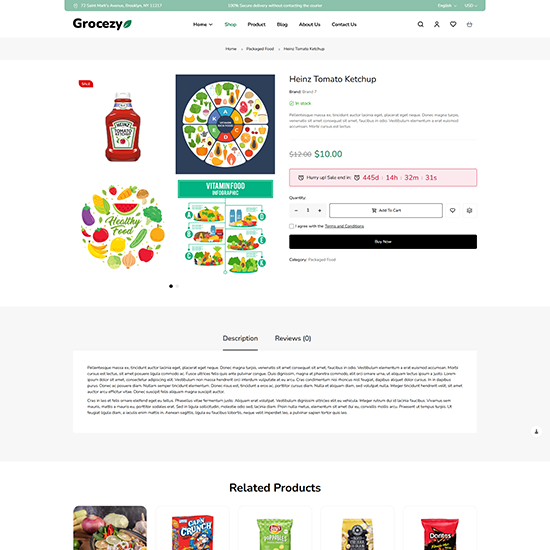 Single Product Style1 - GooMart | Grocery Elementor WooCommerce WordPress Theme| WPThemeGo