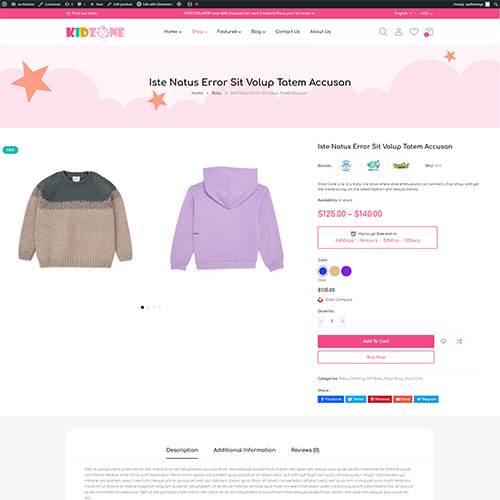 Single Product Style3 - Kidzone | Multipurpose Woocommerce Wordpress Theme| WPThemeGo