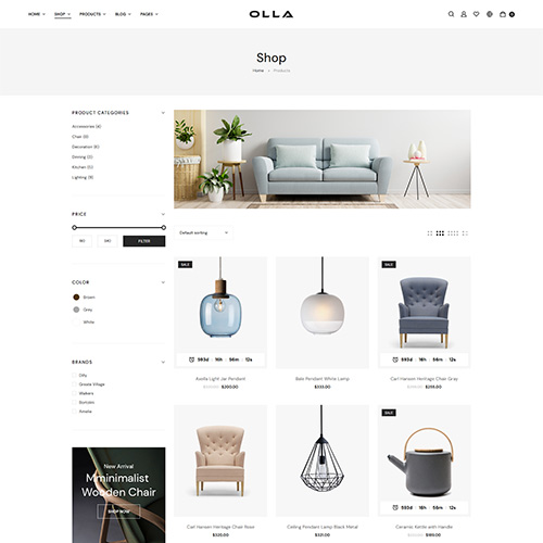 Shop Left Sidebar - Olla | Multipurpose Woocommerce Wordpress Theme| WPThemeGo