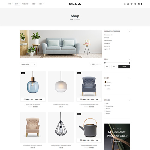 Shop Right Sidebar - Olla | Multipurpose Woocommerce Wordpress Theme| WPThemeGo