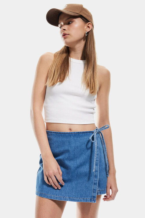 Denim Mini Lace Shorts