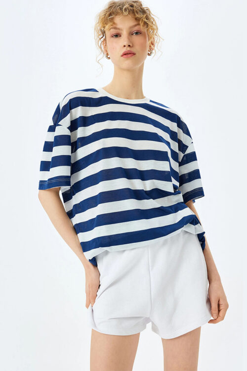 Striped Crew Neck T Shirt