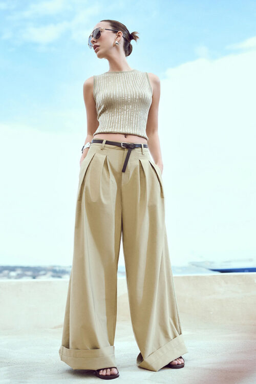 Wide Leg Cotton Pants